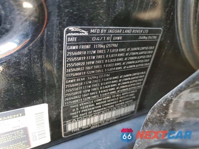 Zdjęcie 13 z 13 samochodu: 2018 JAGUAR F-PACE PRESTIGE VIN:SADCK2FX0JA324122 - miniatura