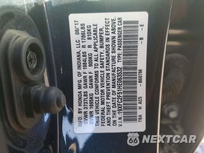Zdjęcie 12 z 12 samochodu: 2017 HONDA CIVIC LX VIN:19XFC2F51HE063532 - miniatura