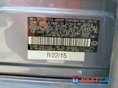 Zdjęcie 13 z 13 samochodu: 2015 LEXUS GS 350 VIN:JTHBE1BLXFA010897 - miniatura
