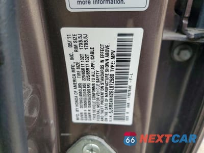 Zdjęcie 13 z 13 samochodu: 2011 HONDA CR-V SE VIN:5J6RE4H42BL072580 - miniatura
