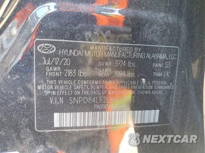 Zdjęcie 12 z 12 samochodu: 2020 HYUNDAI ELANTRA VALUE EDITION VIN:5NPD84LF2LH607803 - miniatura