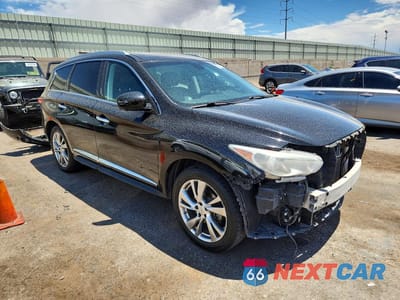 Czwarte zdjęcie samochodu z boku: 2013 INFINITI JX35 BASE VIN:5N1AL0MM2DC352926 - miniatura