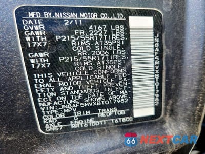 Zdjęcie 12 z 12 samochodu: 2011 NISSAN JUKE S VIN:JN8AF5MVXBT017982 - miniatura