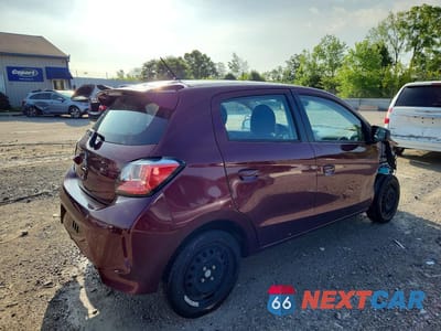 Trzecie zdjęcie samochodu z tyłu: 2022 MITSUBISHI MIRAGE ES VIN:ML32AUHJ4NH003330 - miniatura