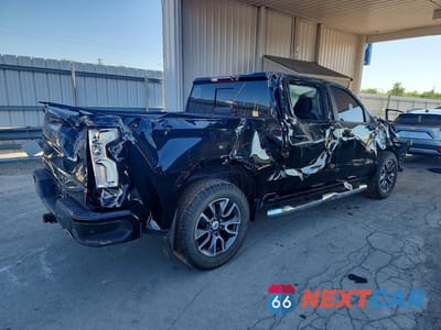 Trzecie zdjęcie samochodu z tyłu: 2020 CHEVROLET SILVERADO K1500 RST VIN:3GCUYEEDXLG379639 - miniatura