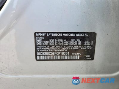 Zdjęcie 13 z 13 samochodu: 2015 BMW X5 XDRIVE35I VIN:5UXKR0C58F0P18361 - miniatura