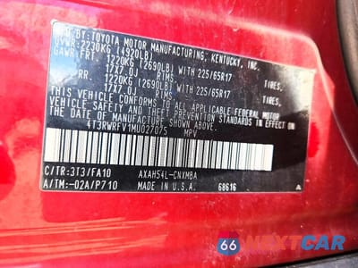 Zdjęcie 13 z 13 samochodu: 2021 TOYOTA RAV4 XLE VIN:4T3RWRFV1MU027075 - miniatura