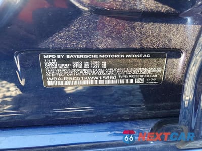 Zdjęcie 12 z 12 samochodu: 2019 BMW 540 I VIN:WBAJE5C51KWW15860 - miniatura
