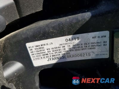 Zdjęcie 10 z 10 samochodu: 2019 YAMAHA MT09 VIN:JYARN53E8KA006215 - miniatura