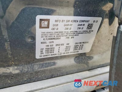 Zdjęcie 13 z 13 samochodu: 2021 CHEVROLET TRAX LS VIN:KL7CJNSB0MB326541 - miniatura