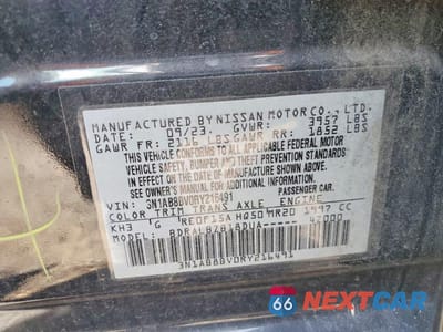 Zdjęcie 13 z 13 samochodu: 2024 NISSAN SENTRA S VIN:3N1AB8BV0RY216491 - miniatura