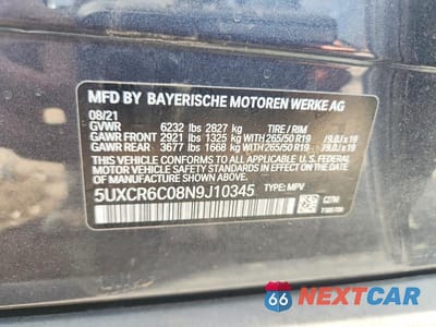 Zdjęcie 12 z 12 samochodu: 2022 BMW X5 XDRIVE40I VIN:5UXCR6C08N9J10345 - miniatura