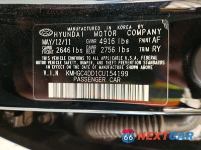 Zdjęcie 13 z 13 samochodu: 2012 HYUNDAI GENESIS 3.8L VIN:KMHGC4DD1CU154199 - miniatura