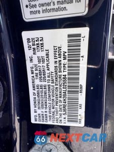 Zdjęcie 10 z 10 samochodu: 2010 HONDA CR-V LX VIN:5J6RE4H39AL025584 - miniatura