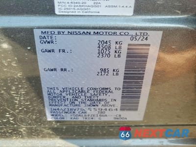 Zdjęcie 12 z 12 samochodu: 2025 NISSAN LEAF S VIN:1N4AZ1BV7SC559464 - miniatura