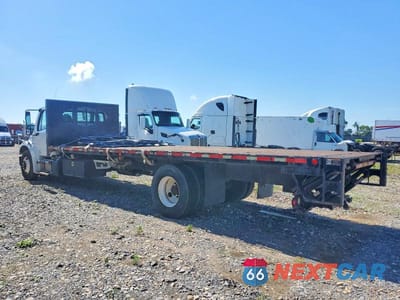 Trzecie zdjęcie samochodu z tyłu: 2014 FREIGHTLINER M2 FLATBED - R & D - CLN TITLE - PRIOR FLEET VIN:1FVACWDU8EHFV6326 - miniatura