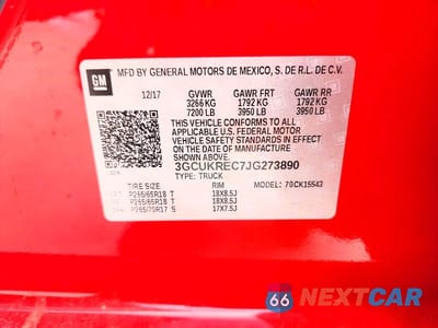 Zdjęcie 12 z 12 samochodu: 2018 CHEVROLET SILVERADO K1500 LT VIN:3GCUKREC7JG273890 - miniatura