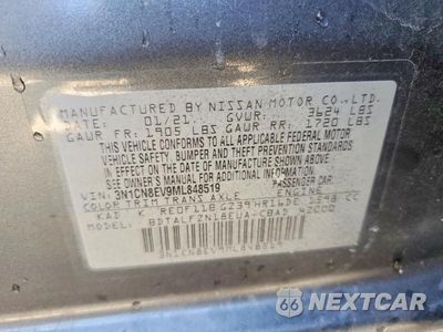 Zdjęcie 12 z 12 samochodu: 2021 NISSAN VERSA SV VIN:3N1CN8EV9ML848519 - miniatura