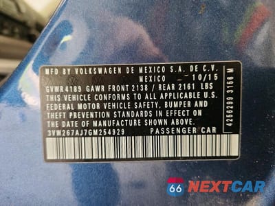Zdjęcie 12 z 12 samochodu: 2016 VOLKSWAGEN JETTA S VIN:3VW267AJ7GM254929 - miniatura