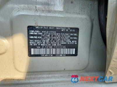Zdjęcie 12 z 12 samochodu: 2015 SUBARU XV CROSSTREK 2.0 LIMITED VIN:JF2GPAMC7F8318746 - miniatura