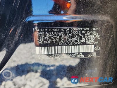 Zdjęcie 12 z 12 samochodu: 2020 LEXUS IS 300 F SPORT VIN:JTHGA1D27L5108506 - miniatura