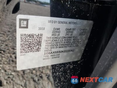 Zdjęcie 13 z 13 samochodu: 2019 CADILLAC CTS LUXURY VIN:1G6AX5SS0K0119362 - miniatura