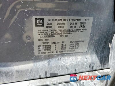 Zdjęcie 13 z 13 samochodu: 2013 BUICK ENCORE CONVENIENCE VIN:KL4CJFSB5DB200064 - miniatura