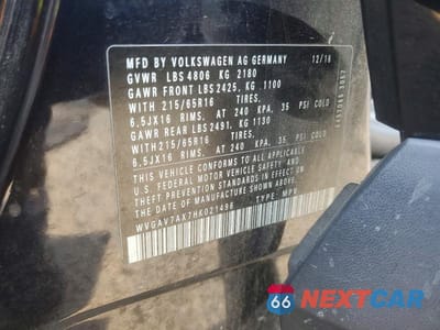 Zdjęcie 13 z 13 samochodu: 2017 VOLKSWAGEN TIGUAN S VIN:WVGAV7AX7HK021496 - miniatura