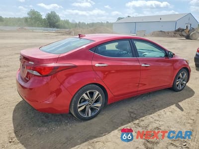 Trzecie zdjęcie samochodu z tyłu: 2014 HYUNDAI ELANTRA LIMITED VIN:KMHDH4AE0EU179082 - miniatura