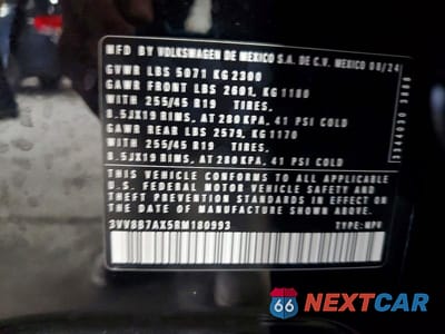 Zdjęcie 13 z 13 samochodu: 2024 VOLKSWAGEN TIGUAN SE R-LINE BLACK VIN:3VV8B7AX5RM180993 - miniatura