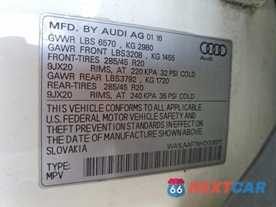 Zdjęcie 12 z 12 samochodu: 2017 AUDI Q7 PREMIUM PLUS VIN:WA1LAAF78HD006311 - miniatura