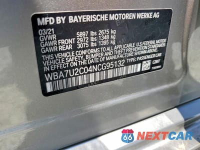 Zdjęcie 13 z 13 samochodu: 2022 BMW 750 XI VIN:WBA7U2C04NCG95132 - miniatura