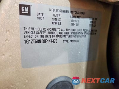 Zdjęcie 13 z 13 samochodu: 2008 CHEVROLET MALIBU LT VIN:1G1ZT58N08F147478 - miniatura