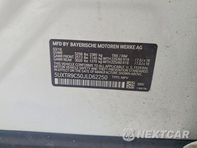 Zdjęcie 12 z 12 samochodu: 2018 BMW X3 XDRIVE30I VIN:5UXTR9C50JLD62250 - miniatura