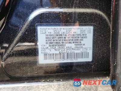 Zdjęcie 12 z 12 samochodu: 2017 NISSAN SENTRA SR VIN:3N1AB7AP7HY406932 - miniatura