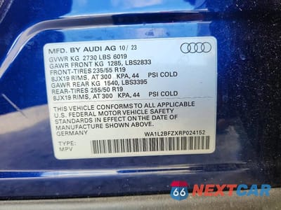Zdjęcie 13 z 13 samochodu: 2024 AUDI Q4 E-TRON PREMIUM PLUS VIN:WA1L2BFZXRP024152 - miniatura
