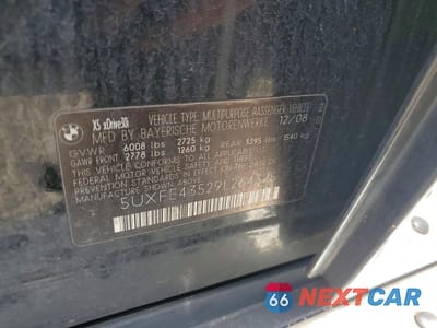 Zdjęcie 12 z 12 samochodu: 2009 BMW X5 XDRIVE30I VIN:5UXFE43529L264325 - miniatura