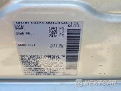 Zdjęcie 12 z 12 samochodu: 2023 NISSAN ALTIMA S VIN:1N4BL4BV0PN417475 - miniatura