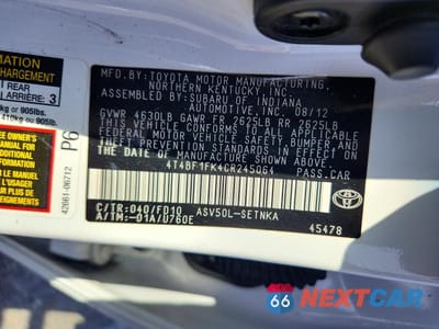 Zdjęcie 13 z 13 samochodu: 2012 TOYOTA CAMRY LE VIN:4T4BF1FK4CR245064 - miniatura