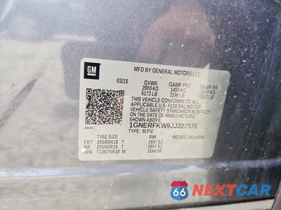 Zdjęcie 13 z 13 samochodu: 2018 CHEVROLET TRAVERSE LS VIN:1GNERFKW9JJ227576 - miniatura
