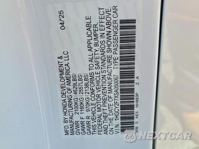 Zdjęcie 13 z 13 samochodu: 2025 HONDA ACCORD HYBRID SPORT-L VIN:1HGCY2F7XSA050067 - miniatura