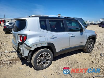 Trzecie zdjęcie samochodu z tyłu: 2016 JEEP RENEGADE LIMITED VIN:ZACCJBDT2GPD37414 - miniatura