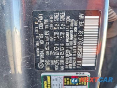 Zdjęcie 13 z 13 samochodu: 2013 HYUNDAI SANTA FE GLS VIN:KM8SMDHF5DU014581 - miniatura