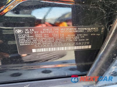 Zdjęcie 13 z 13 samochodu: 2007 BMW X5 4.8I VIN:5UXFE83577LZ38229 - miniatura