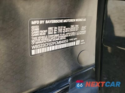 Zdjęcie 14 z 14 samochodu: 2023 BMW IX XDRIVE50 VIN:WB523CF02PCM84959 - miniatura