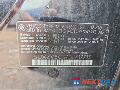 Zdjęcie 12 z 12 samochodu: 2011 BMW X5 XDRIVE50I VIN:5UXZV8C57BL417713 - miniatura