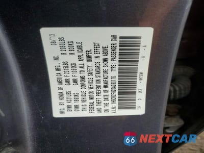 Zdjęcie 13 z 13 samochodu: 2013 HONDA ACCORD EXL VIN:1HGCR2F82DA280176 - miniatura