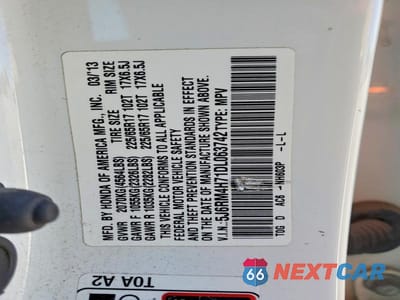 Zdjęcie 13 z 13 samochodu: 2013 HONDA CR-V EXL VIN:5J6RM4H71DL063742 - miniatura