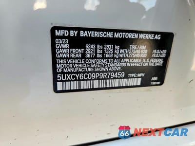 Zdjęcie 13 z 13 samochodu: 2023 BMW X6 XDRIVE40I VIN:5UXCY6C09P9R79459 - miniatura