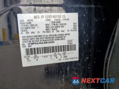 Zdjęcie 13 z 13 samochodu: 2020 FORD EDGE SEL VIN:2FMPK4J94LBB16099 - miniatura
